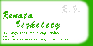 renata vizkelety business card